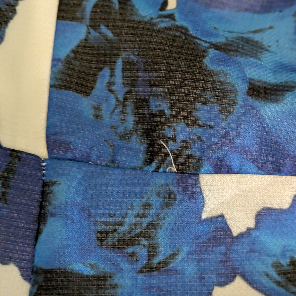 NWT Adrianna Papell One Shoulder Floral Dress Size 14 Royal Ivory Blue MSRP $229 - Picture 15 of 15